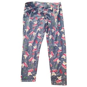 No boundaries xxl 21 plus size Christmas corgis leggings gray tan red